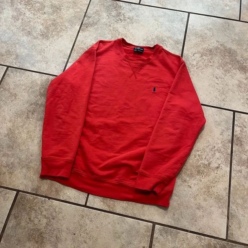 Vintage Ralph Lauren red-orange crew neck size XL boys